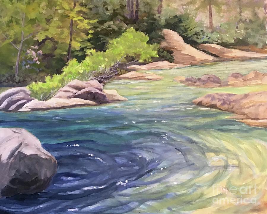 Toes in the Toe River Painting by Anne Marie Brown