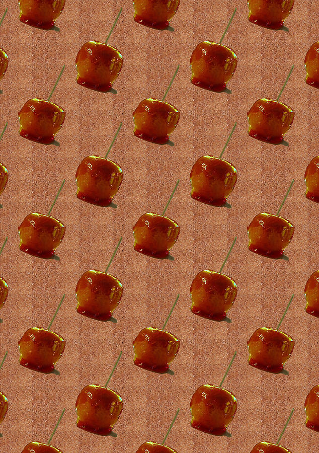Toffee Apples on a Bed of Brown Sugar Pattern Digital Art by Ali Baucom