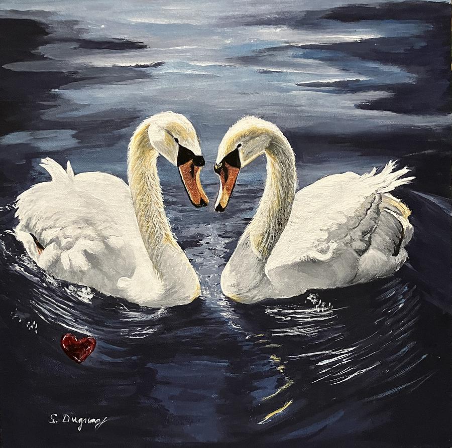 Wildlife Painting - Together Forever  by Sharon Duguay