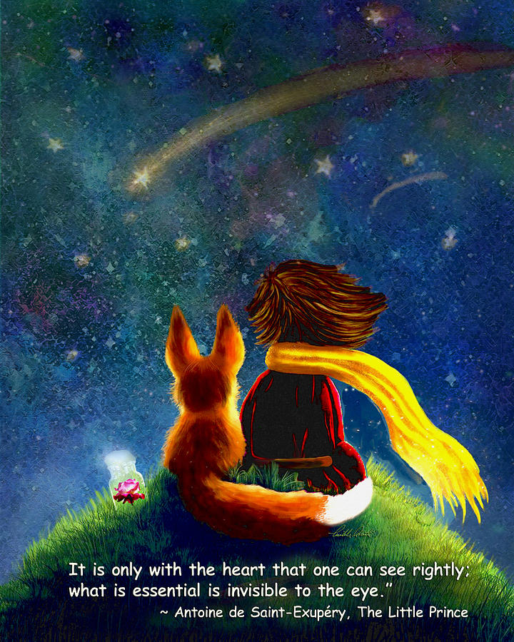 Together The Little Prince and Fox Digital Art by Michele Avanti
