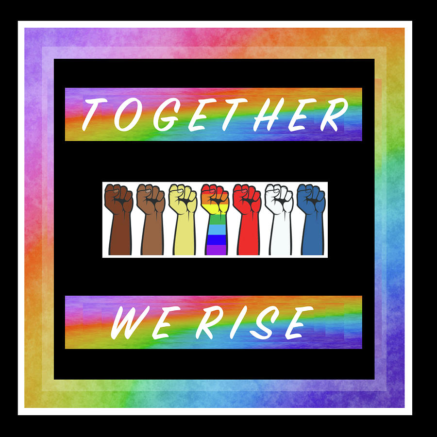 Together We Rise Square - R16W Digital Art by Artistic Mystic