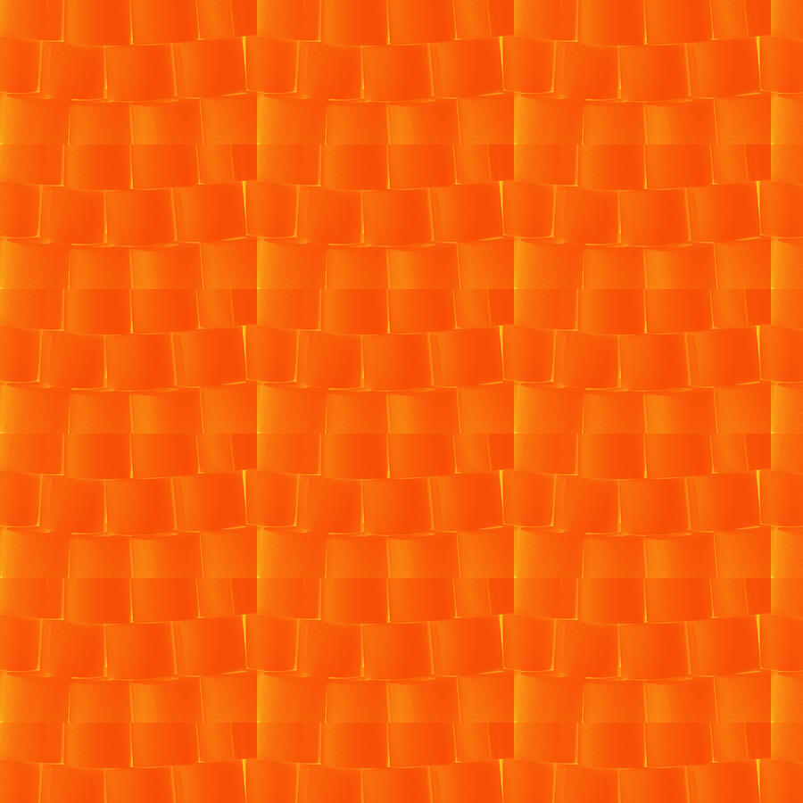 Toilet Paper Rolls Pattern in Orange and Yellow Digital Art by Ali Baucom