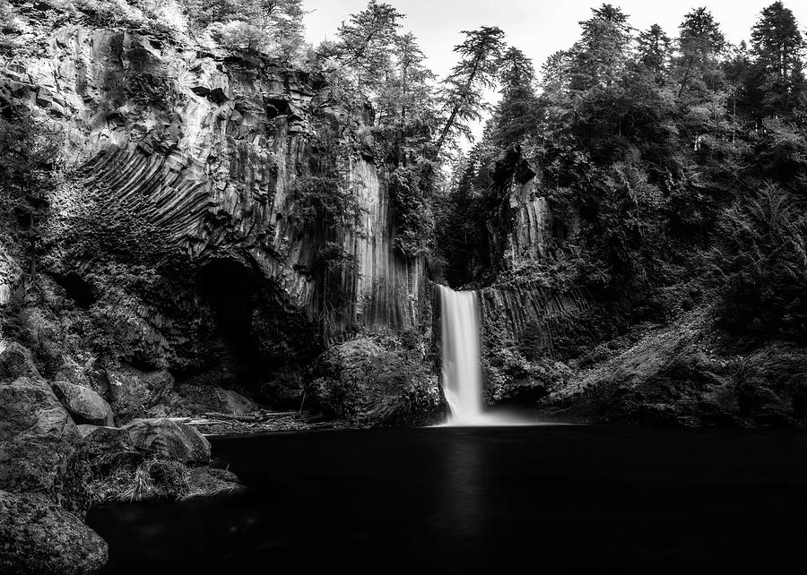 Toketee Falls Black And White 2 Photograph