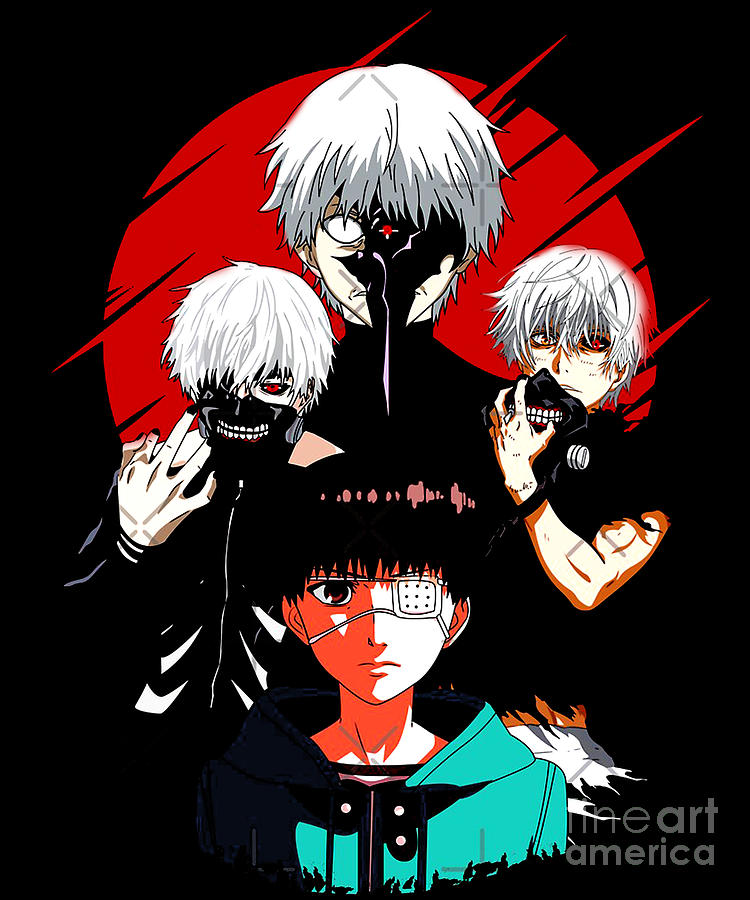 Tokyo Ghoul Classic Art Ken Kaneki Horror Drawing by Fantasy Anime ...