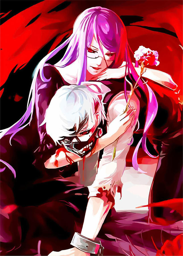 Tokyo Ghoul Girls Digital Art by Michael Anime