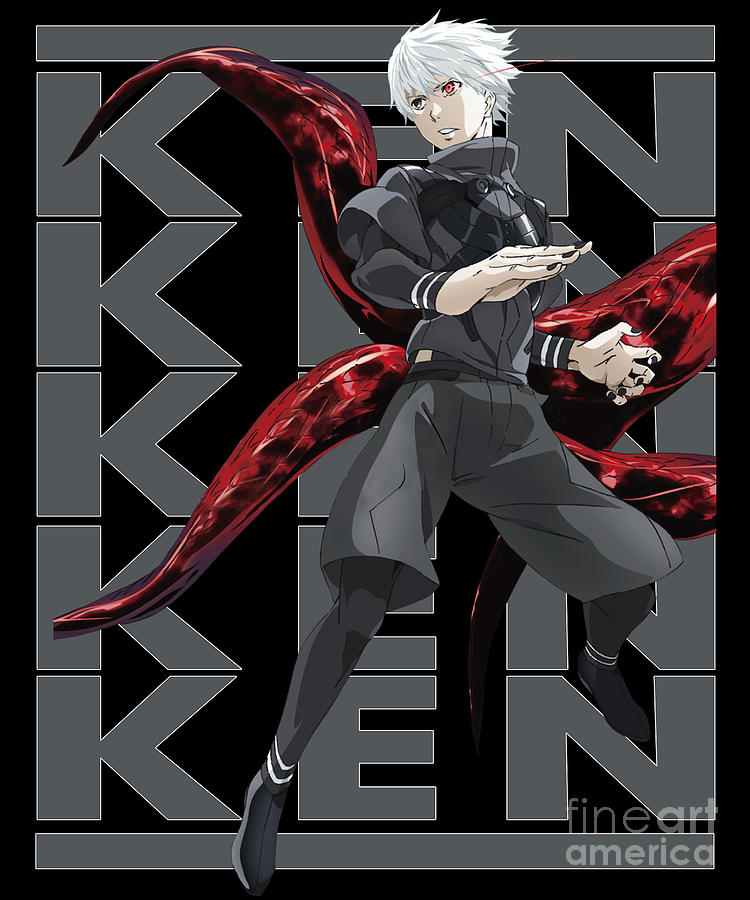 Tokyo Ghoul Retro Name Ken Kaneki Drawing by Fantasy Anime