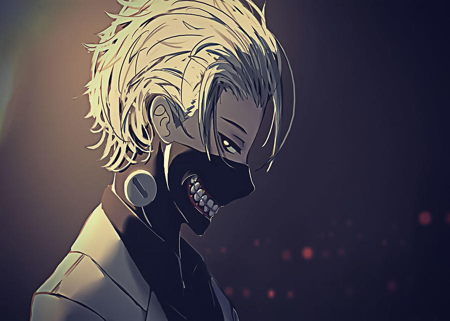 Tokyo Ghoul sad man poster Digital Art by Michael Anime