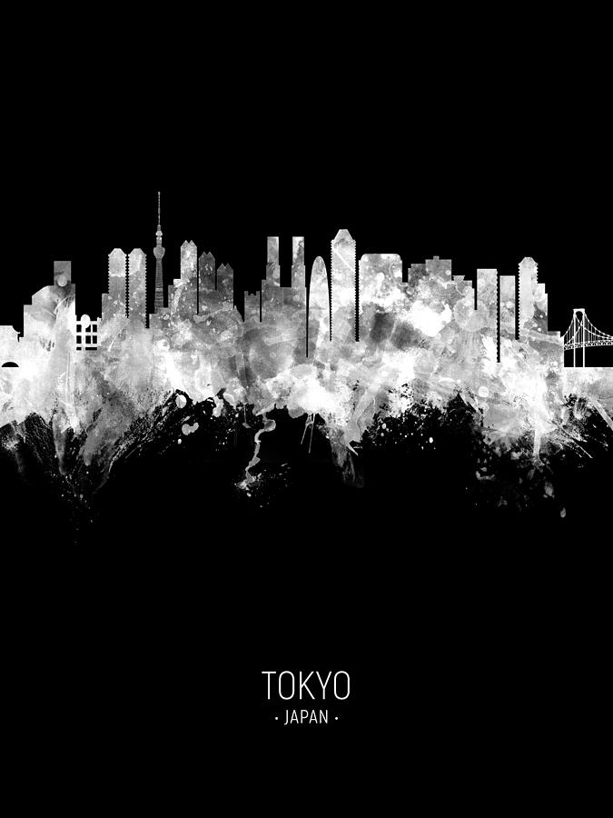 Tokyo Japan Skyline #11 Digital Art by Michael Tompsett