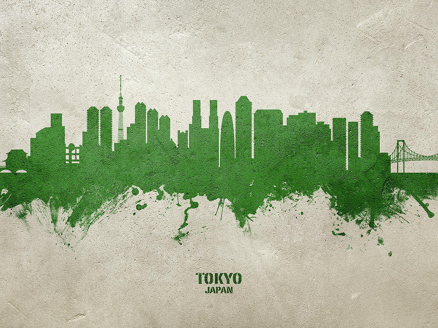 Tokyo Japan Skyline #20 Digital Art by Michael Tompsett