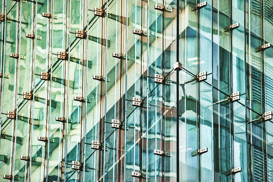 Tokyo Japan Skyscraper Windows Abstract Photograph by Stuart Litoff
