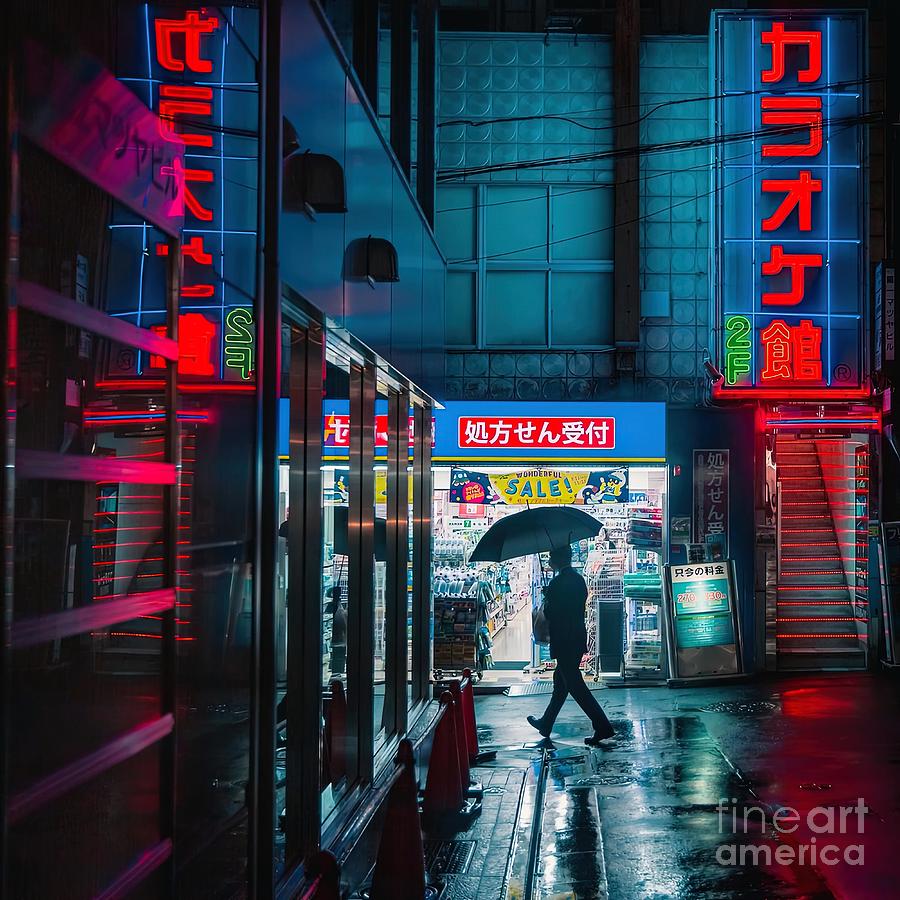 Tokyo Neon Nights Painting by Nicole Adam - Fine Art America