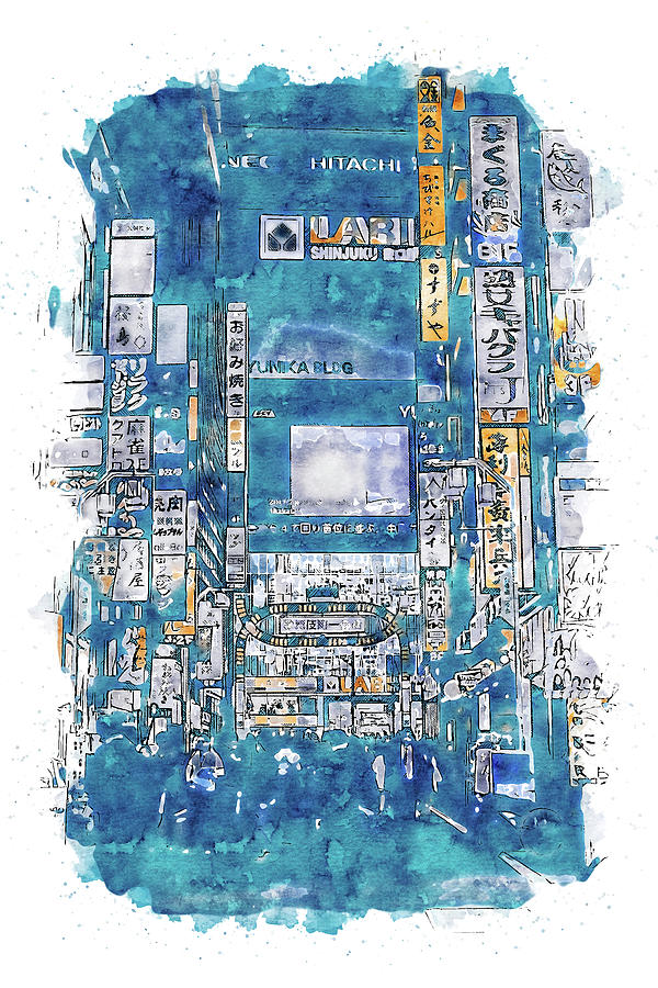 Tokyo Nights - 13 Painting by AM FineArtPrints