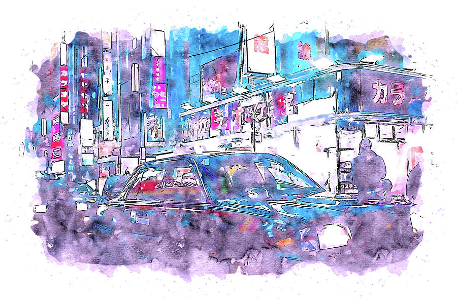 Tokyo Nights - 22 Painting by AM FineArtPrints