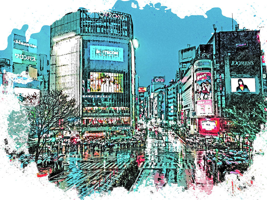 Tokyo Nights - 24 Painting by AM FineArtPrints
