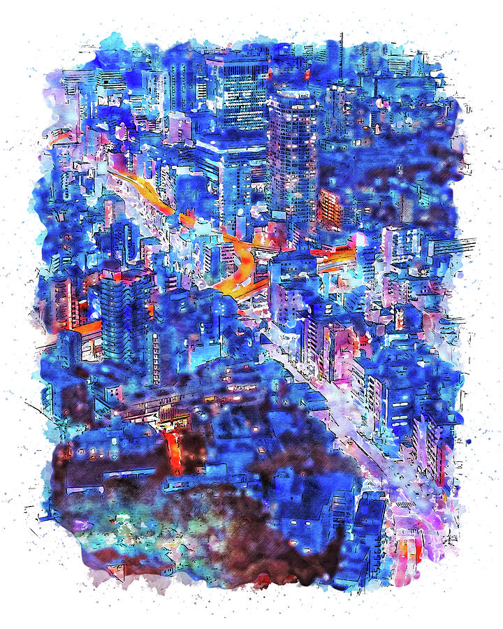 Tokyo Nights - 27 Painting by AM FineArtPrints