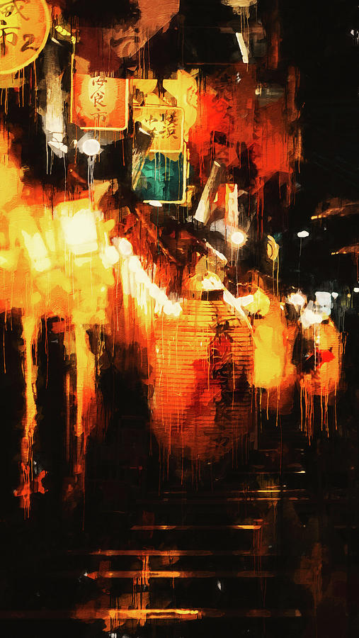 Tokyo Nights - 32 Painting by AM FineArtPrints