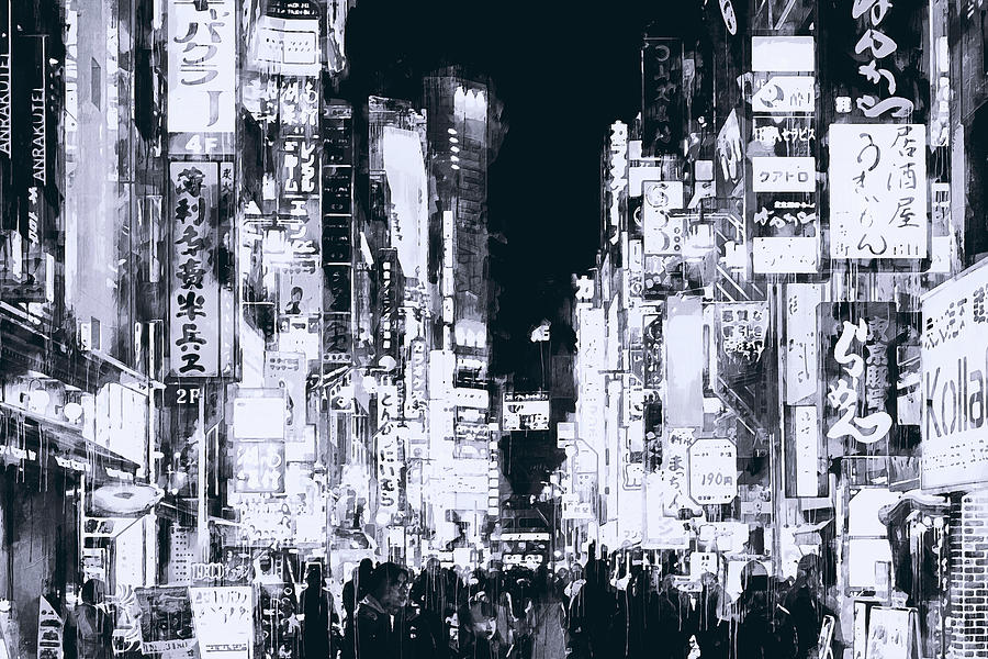 Tokyo Nights - 34 Painting by AM FineArtPrints