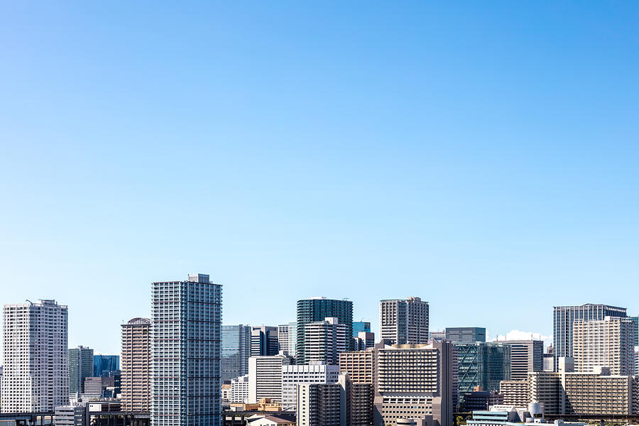 Tokyo skyline of Shibaura area, Minato ward, Japan. Photograph by Photography by ZhangXun