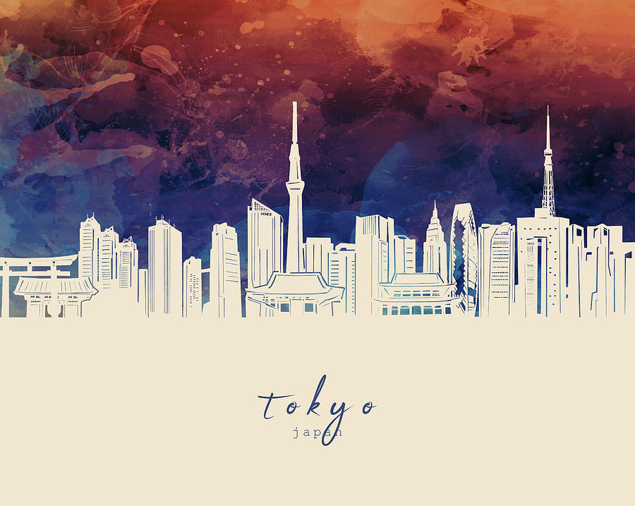Tokyo Skyline Panorama 3 Digital Art