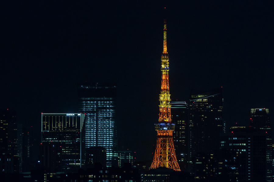 Architecture Photograph - Tokyo Tower at Night by John Daly