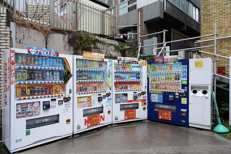 Tokyo Vending Machines - A Symphony of Convenience Photograph by Matthias Hauser Tokyo Vending Machines - A Symphony of Convenience Photograph by Matthias Hauser