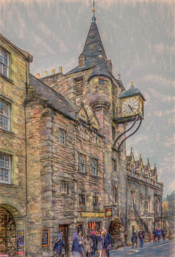 Tolbooth Tavern of Edinburgh, Painterly Photograph by Marcy Wielfaert