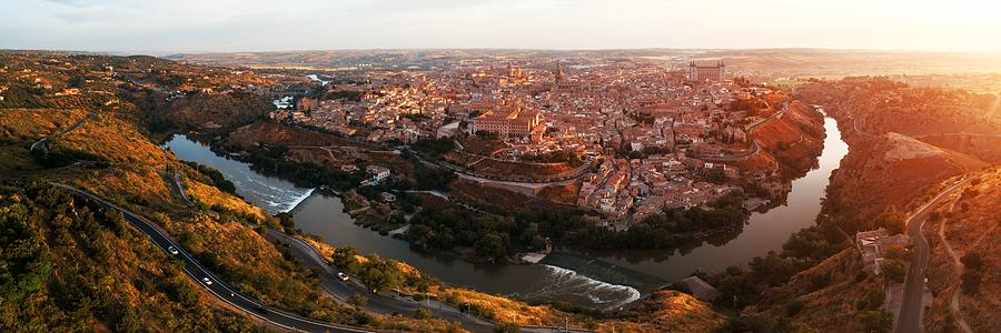 Toledo skyline panorama aerial view Photograph by Songquan Deng