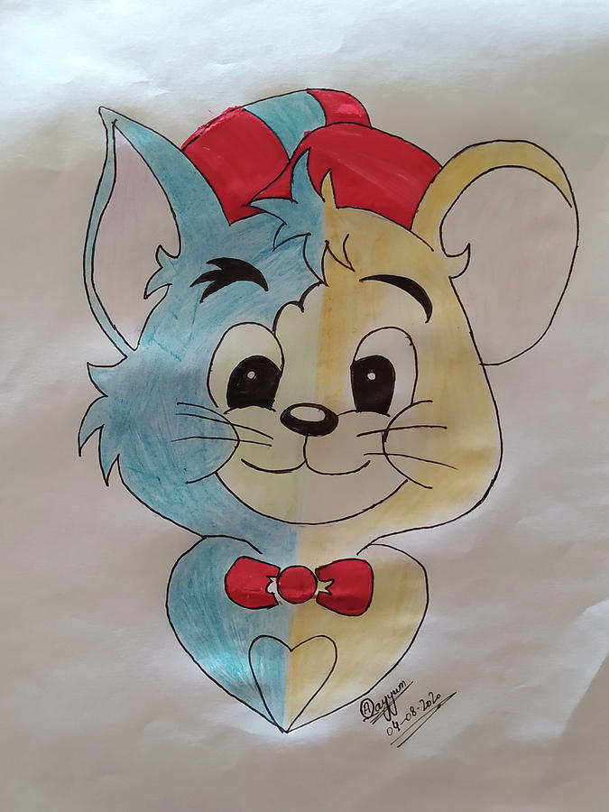 Tom and Jerry Drawing by Abdul Qayyum - Fine Art America