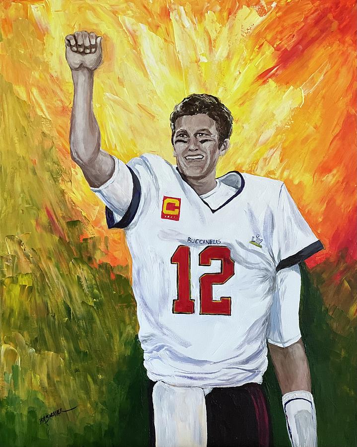 Tom Brady, 2023 Painting by Barbara Robles-Smaller - Pixels