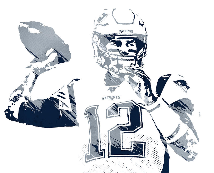 Tom Brady Art 4 T-Shirt by Joe Hamilton - Pixels