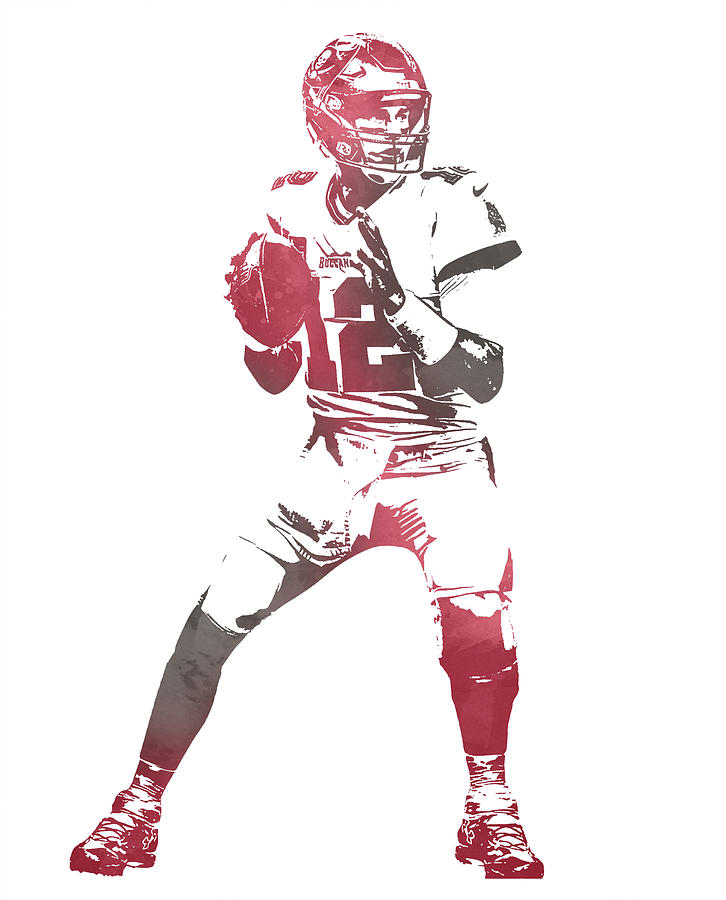 Tom Brady Art 4 T-Shirt by Joe Hamilton - Pixels Merch