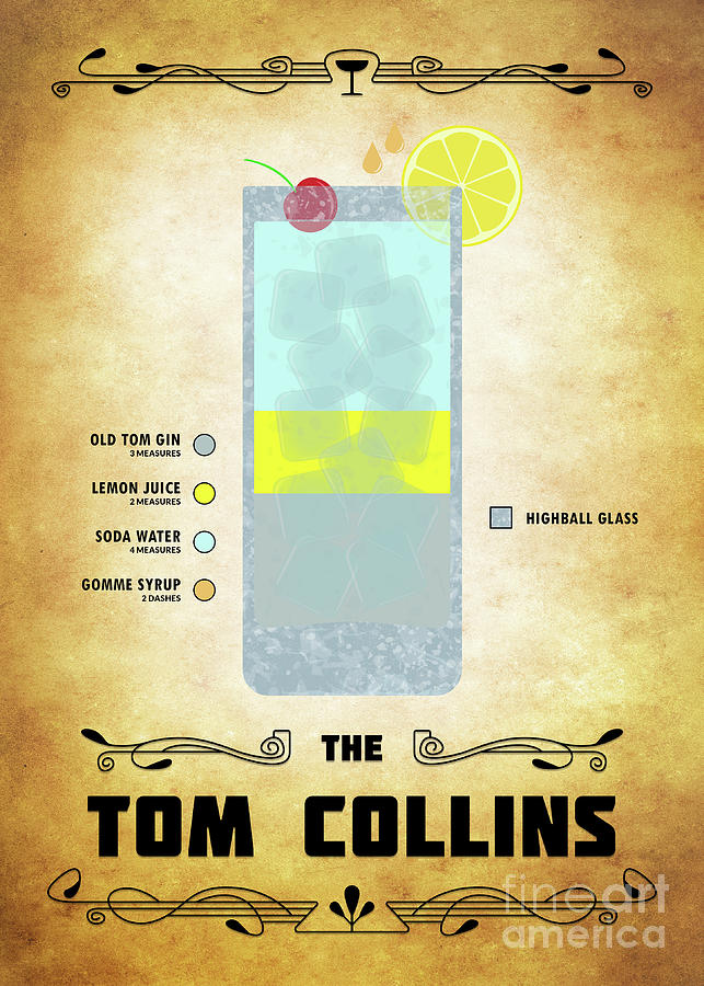 Tom Collins Cocktail - Classic Digital Art by Bo Kev