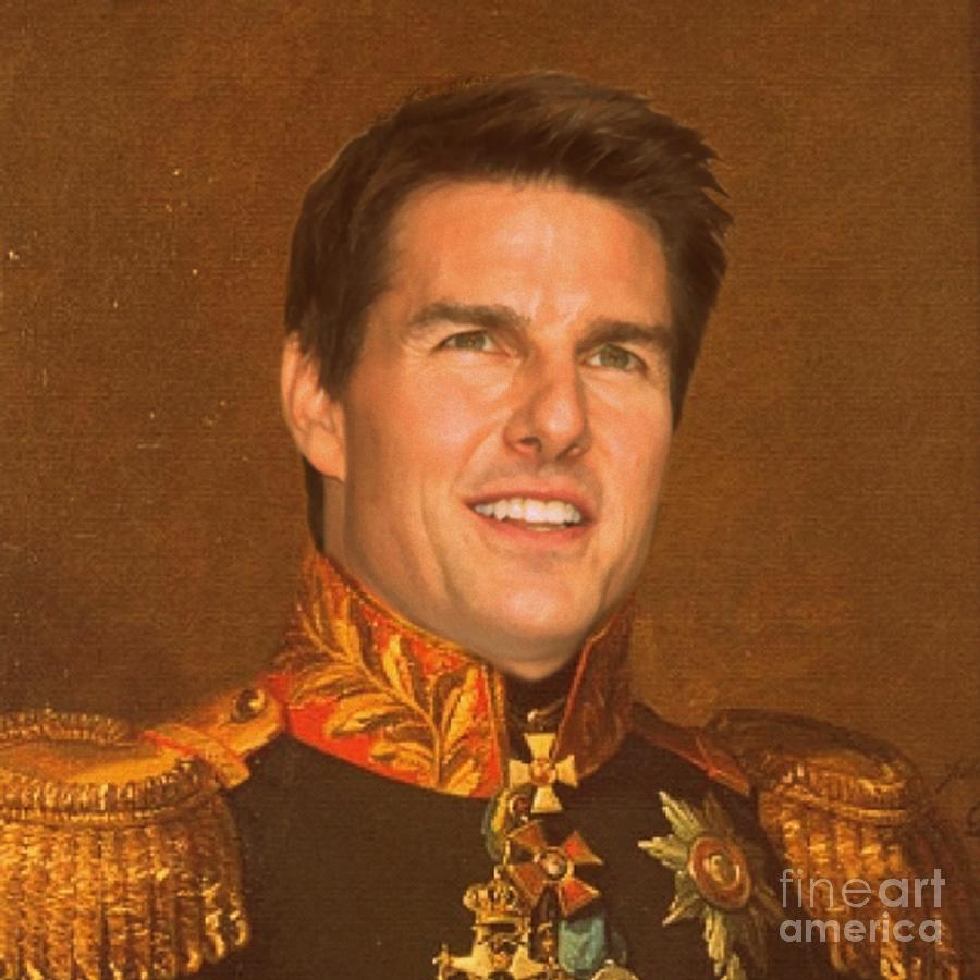Top Gun Painting - Tom Cruise by Osama Kh