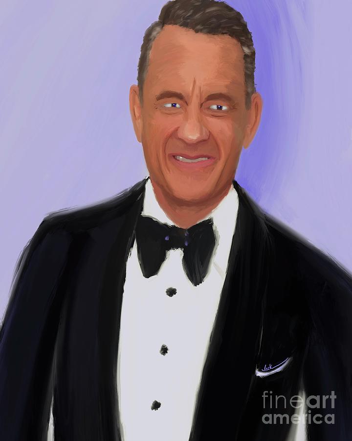 Tom Hanks Painting - Tom Hanks portrait by Jack Bunds Tom Hanks Painting - Tom Hanks portrait by Jack Bunds
