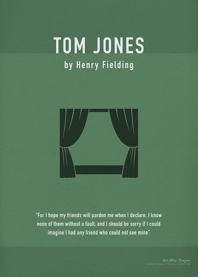 Book Mixed Media - Tom Jones by Henry Fielding Greatest Book Series 100 by Design Turnpike