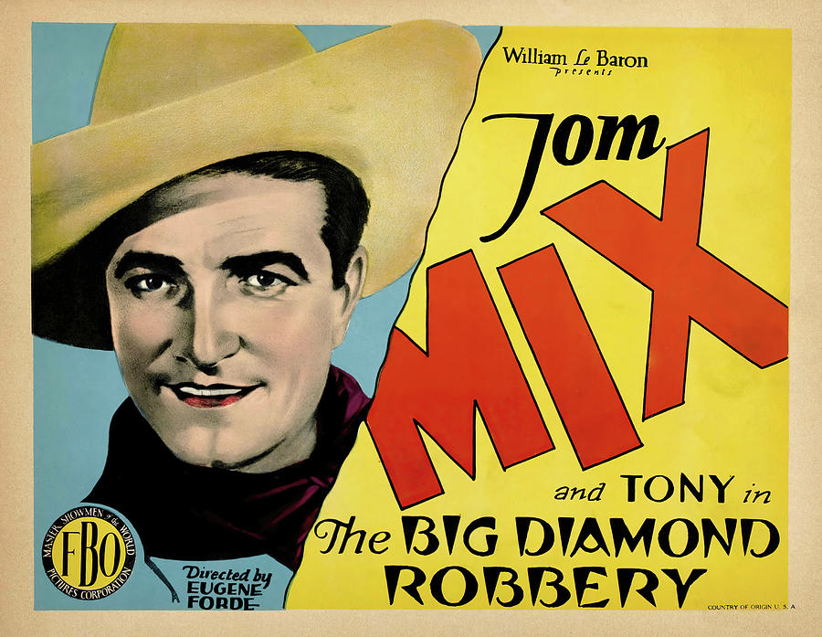 TOM MIX in THE BIG DIAMOND ROBBERY -1929-, directed by EUGENE FORDE. Photograph by Album