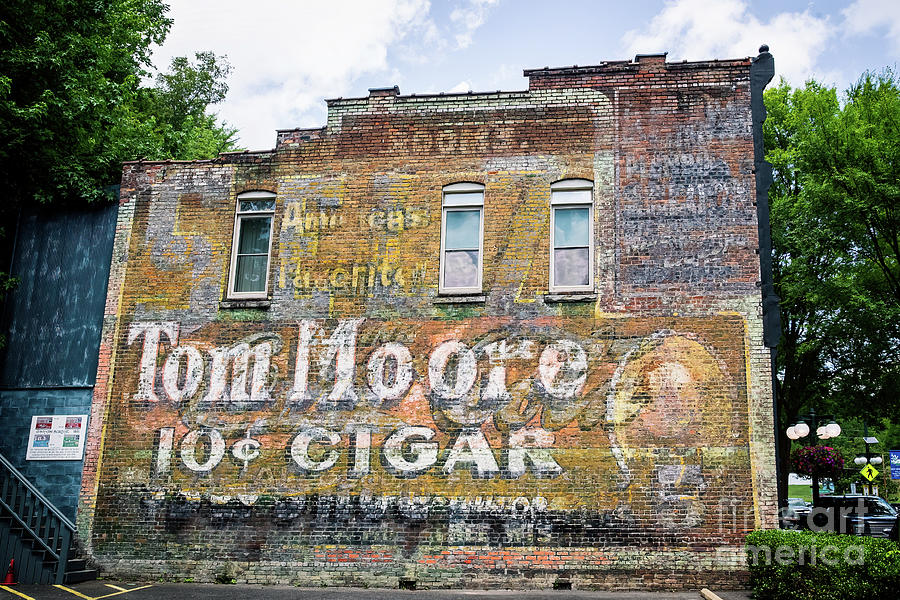 Tree Photograph - Tom Moore Ghost Sign by Scott Pellegrin