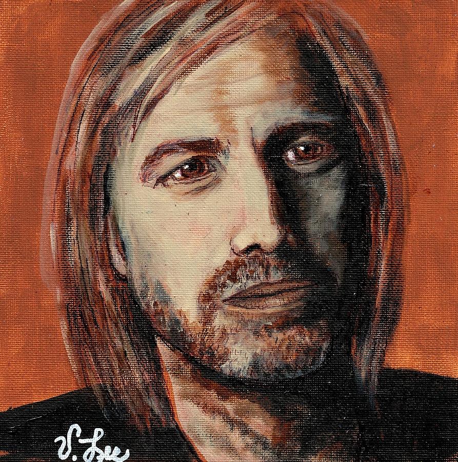 Tom Petty in Sepia Painting by VLee Watson