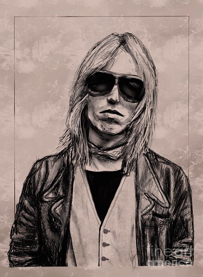 Tom Petty Digital Art by Kathy Zyduck - Fine Art America