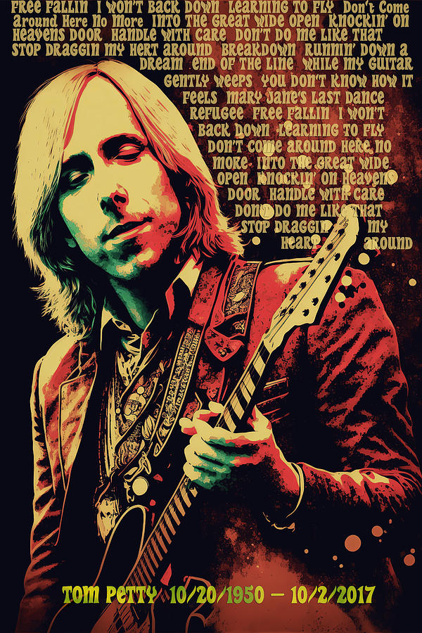 Tom Petty Tribute Digital Art by Wes and Dotty Weber