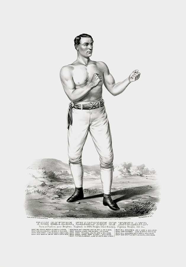 Tom Sayers - Champion Prize Fighter of England - 1860 Drawing by War Is Hell Store