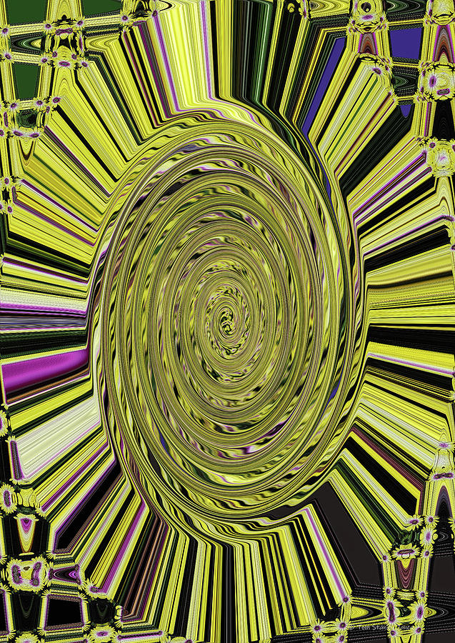 Tom Stanley Janca Yellow Flowers Abstract #0458ps2a Digital Art by Tom Janca