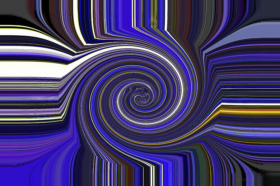 Tom Stanley Janca Blue White Abstract #1980ps1fgh Digital Art by Tom Janca