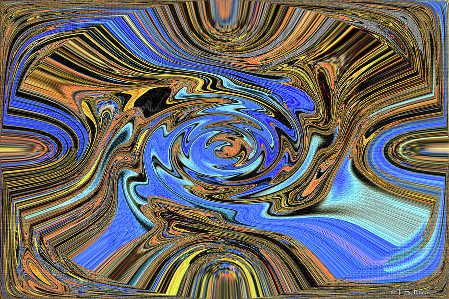 Tom Stanley Janca Color Splat Abstract #0031p12abc Digital Art by Tom Janca