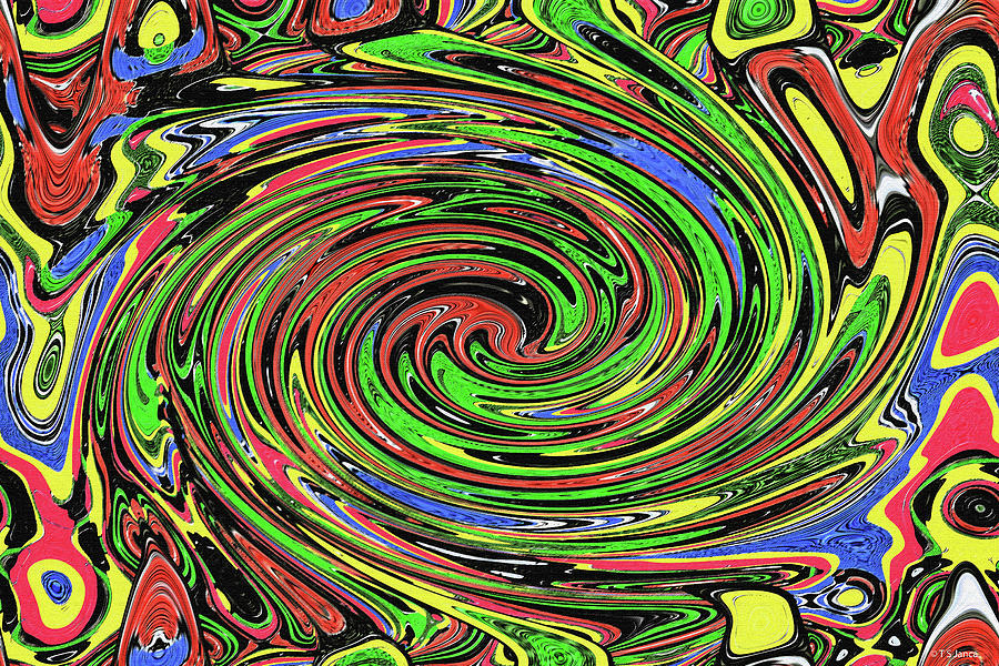 Tom Stanley Janca Color Whorl Abstract Digital Art by Tom Janca