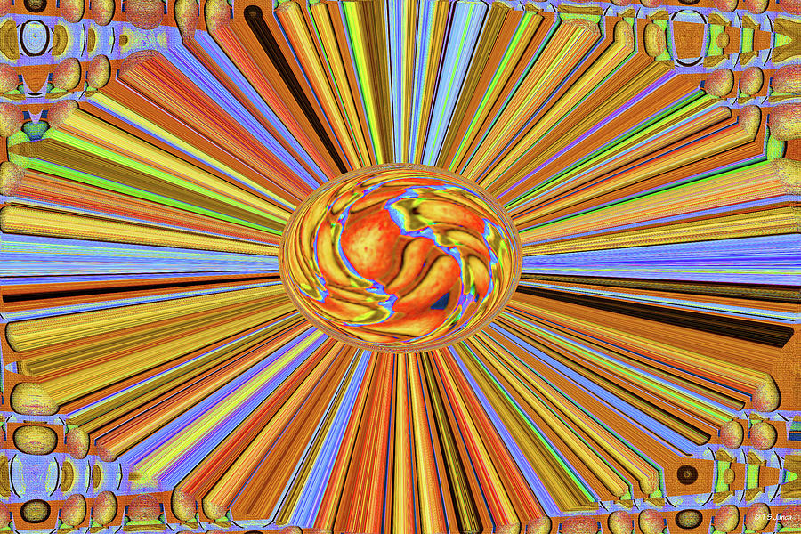 Tom Stanley Janca Colored Oval Abstract #5529p2ac Digital Art by Tom Janca