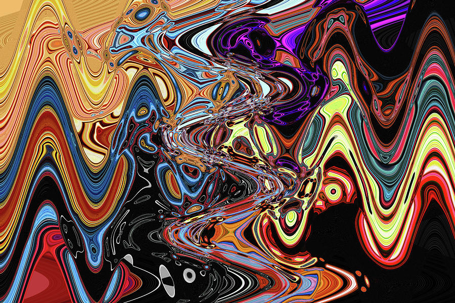 Tom Stanley Janca Hand painted Abstract Abstracted #7713 Digital Art by Tom Janca