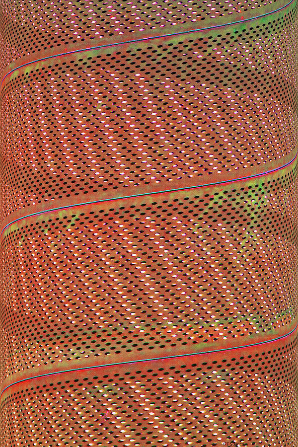 Tom Stanley Janca Orange Flat Metal Panel Abstract Digital Art by Tom Janca