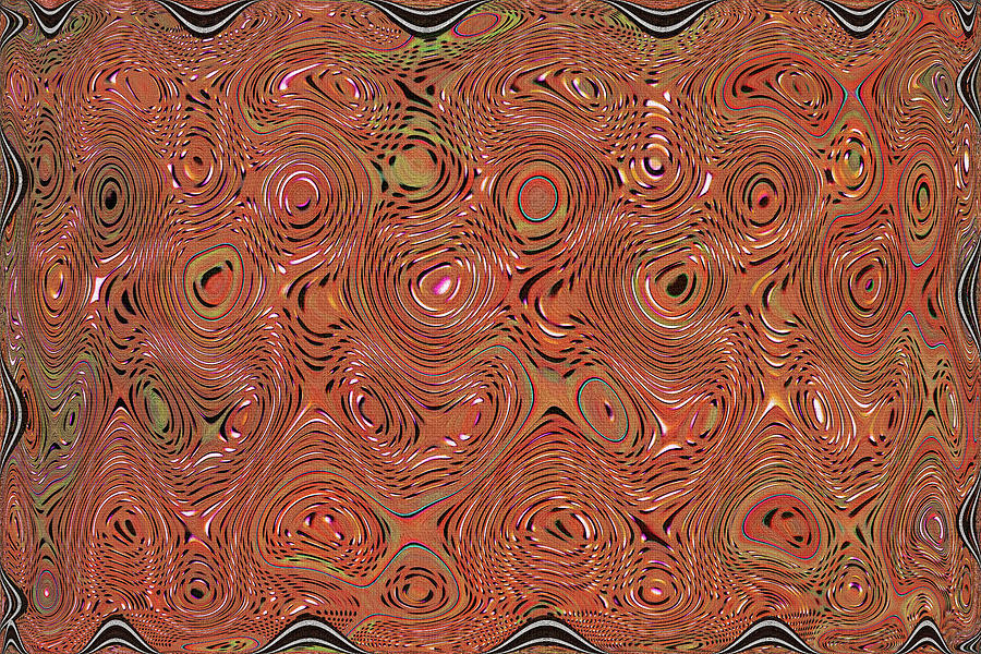 Tom Stanley Janca Orange Metal Panel Abstract Digital Art by Tom Janca