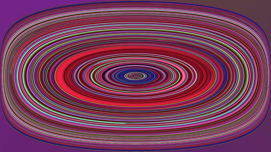 Fabric Digital Art - Tom Stanley Janca Oval Abstract #154118ps1 by Tom Janca